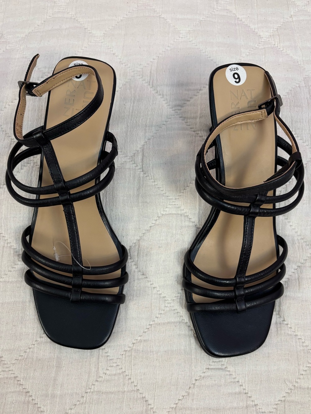 NWOT Naturalizer Black Strappy Heels Sz 9 | Naturalizer Women Heels - - Picture 4 of 8